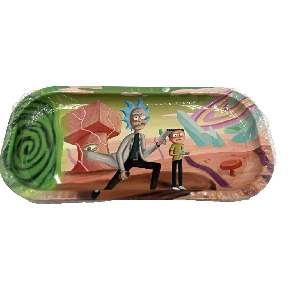 Rick & Morty Grinder‎ Rolling Tray Metal Lightweight Gifting NEW